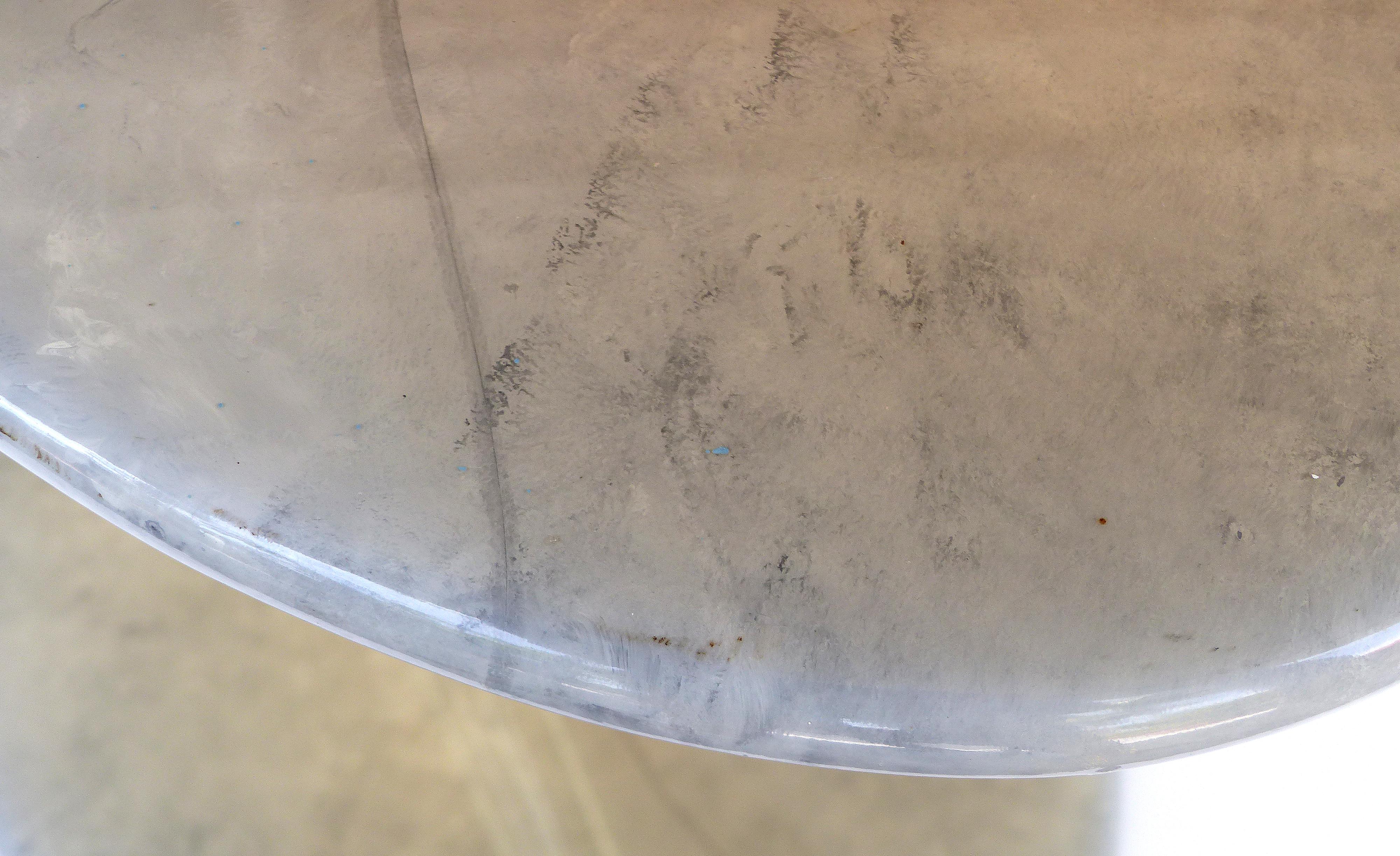 20th Century Goatskin & Brass Asymmetrical Side Table