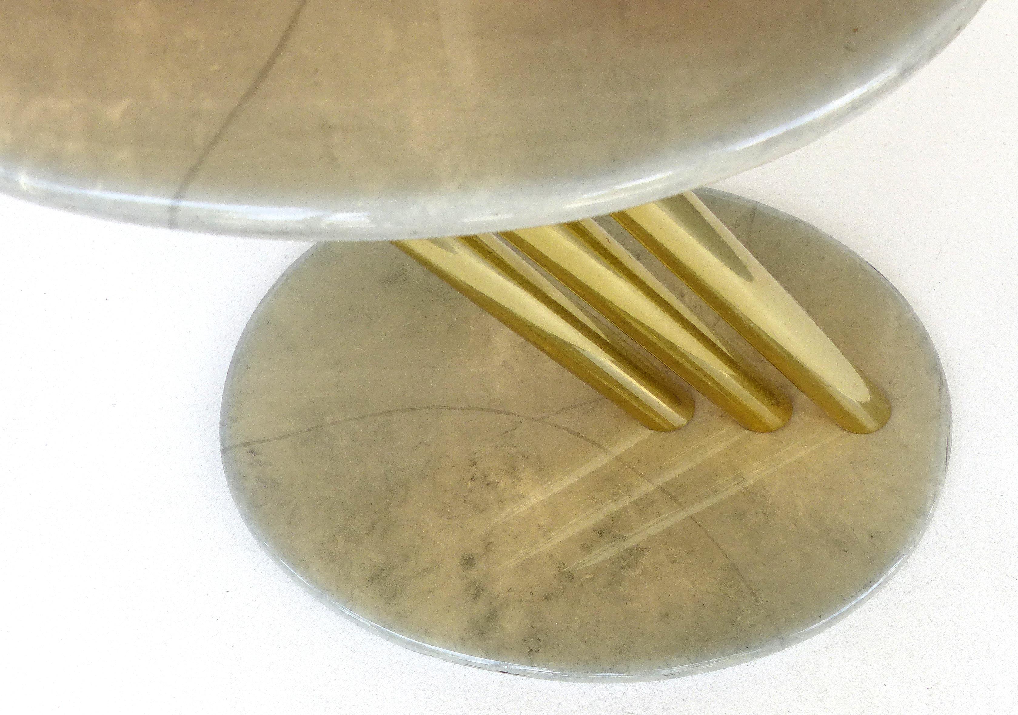 Goatskin & Brass Asymmetrical Side Table 1