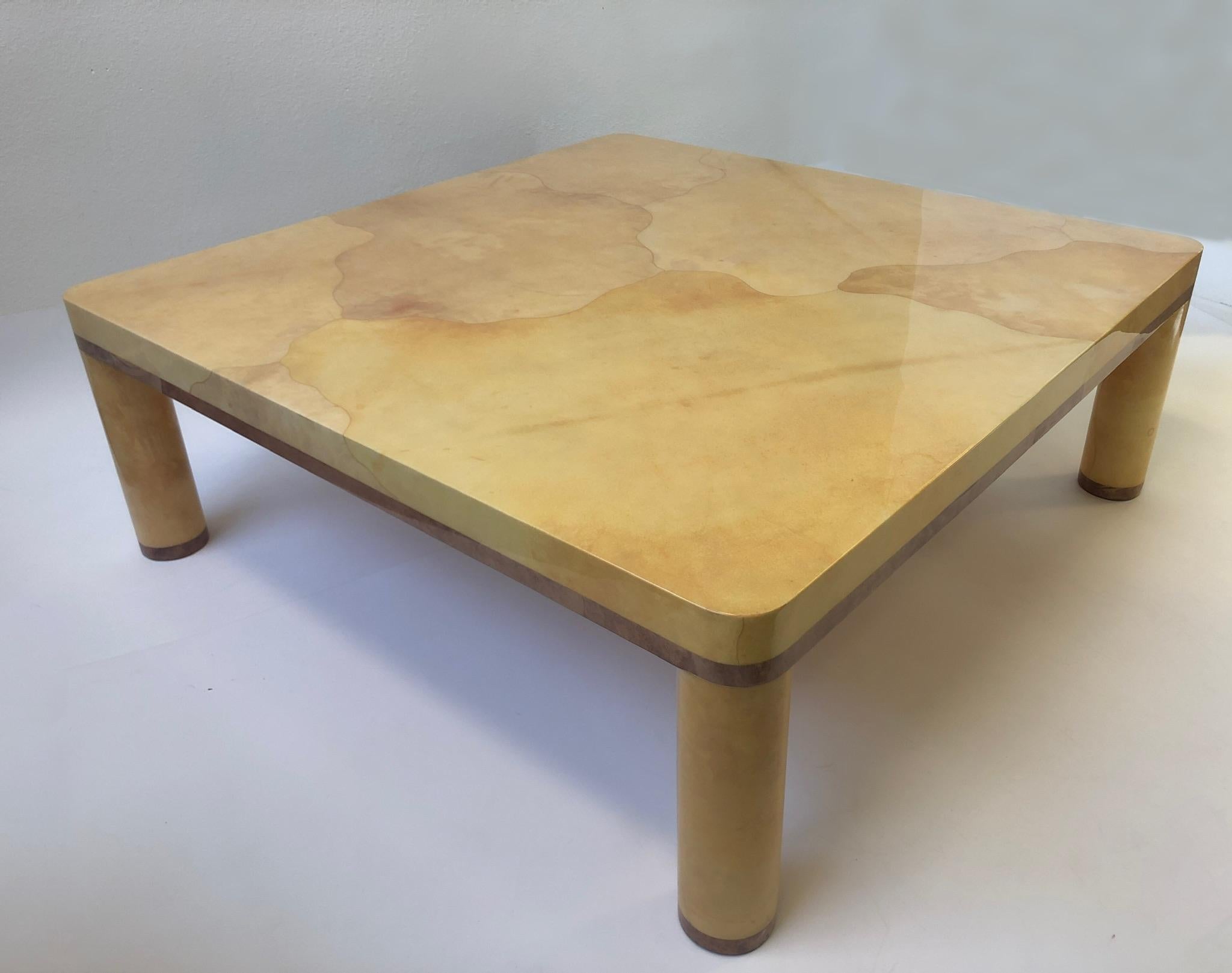 Goatskin Cocktail Table in the style of Karl Springer 6