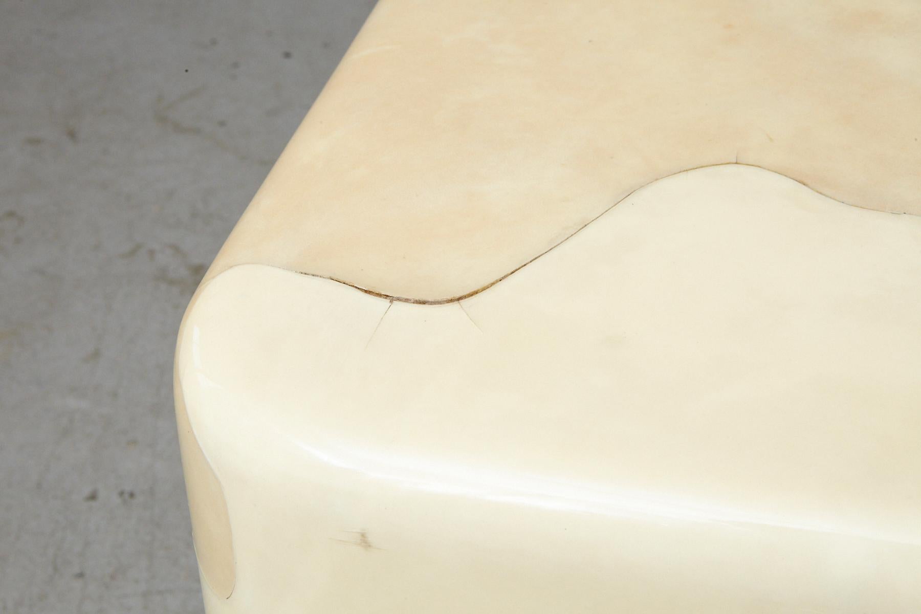 Goatskin Covered Square Dining Table by Karl Springer 11