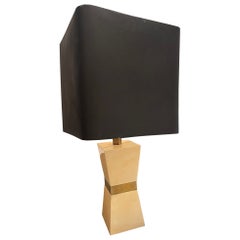 Lámpara de mesa cubierta de piel de cabra sin pedestal de Aldo Tura, Italia 1970.