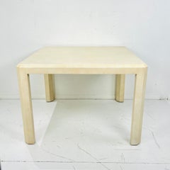 Tavolo da gioco in pelle di capra nello stile di Karl Springer