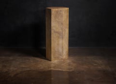 Goatskin Modern Side Table by Costantini, Pergamino Hex Alto Caramel