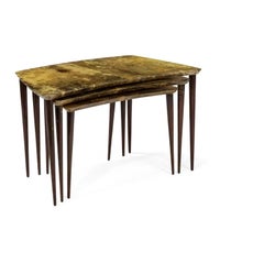 Aldo Tura Goatskin Nesting Tables