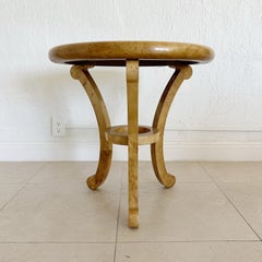 Mesa auxiliar de piel de cabra, Jimeco Ltda, años 80