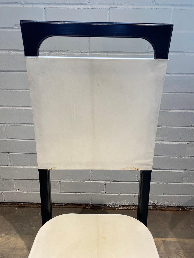 Goatskin Parchment Sculpted Oak Accent Chairs, a Pair For Sale at 1stDibs