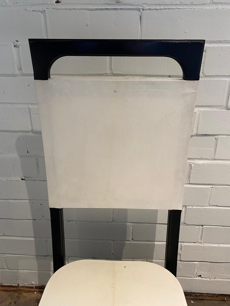 Goatskin Parchment Sculpted Oak Accent Chairs, a Pair For Sale at 1stDibs