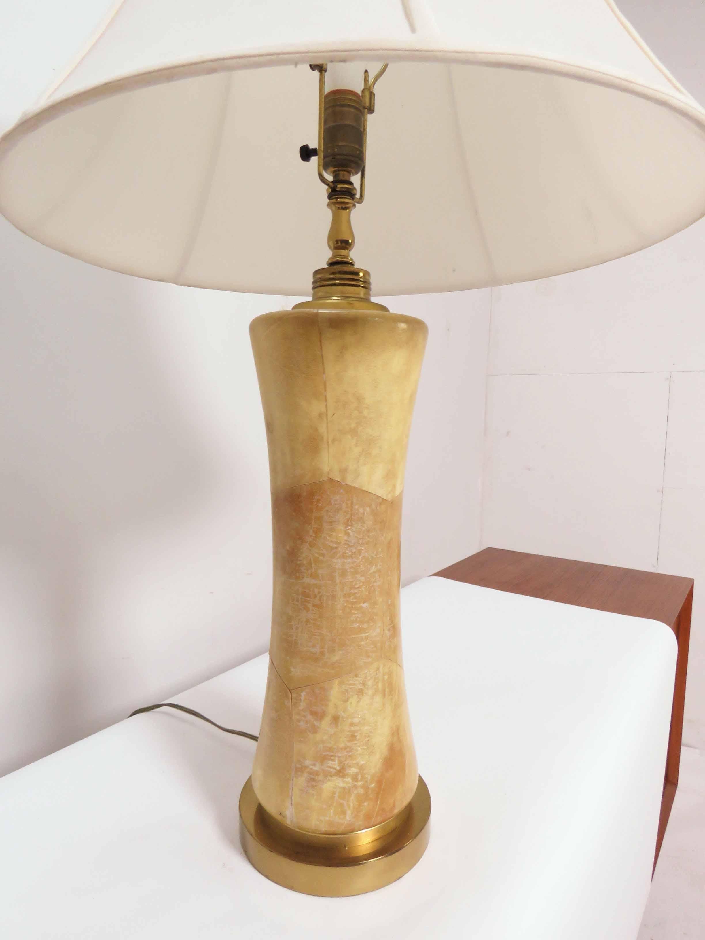 Goatskin Parchment Table Lamp Attributed to Aldo Tura 4