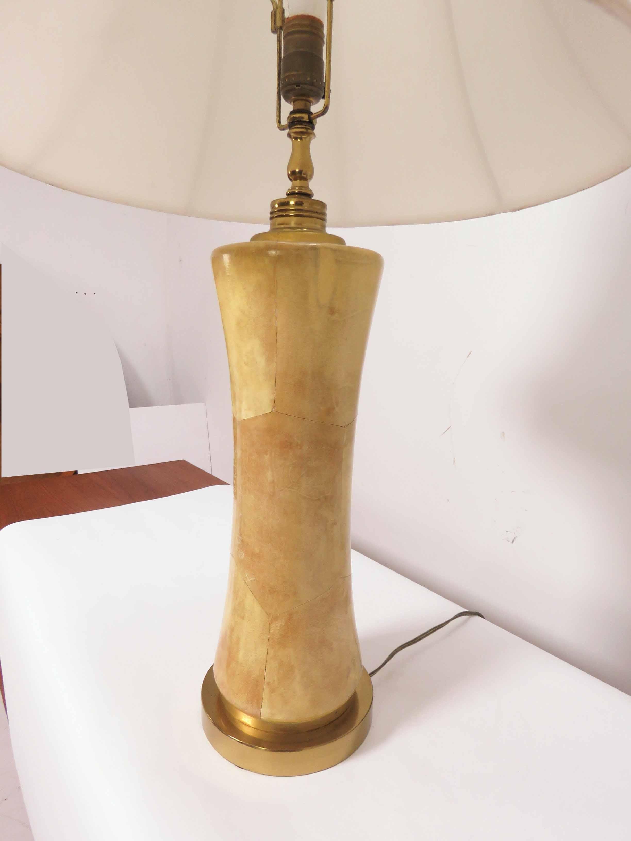 Goatskin Parchment Table Lamp Attributed to Aldo Tura 5