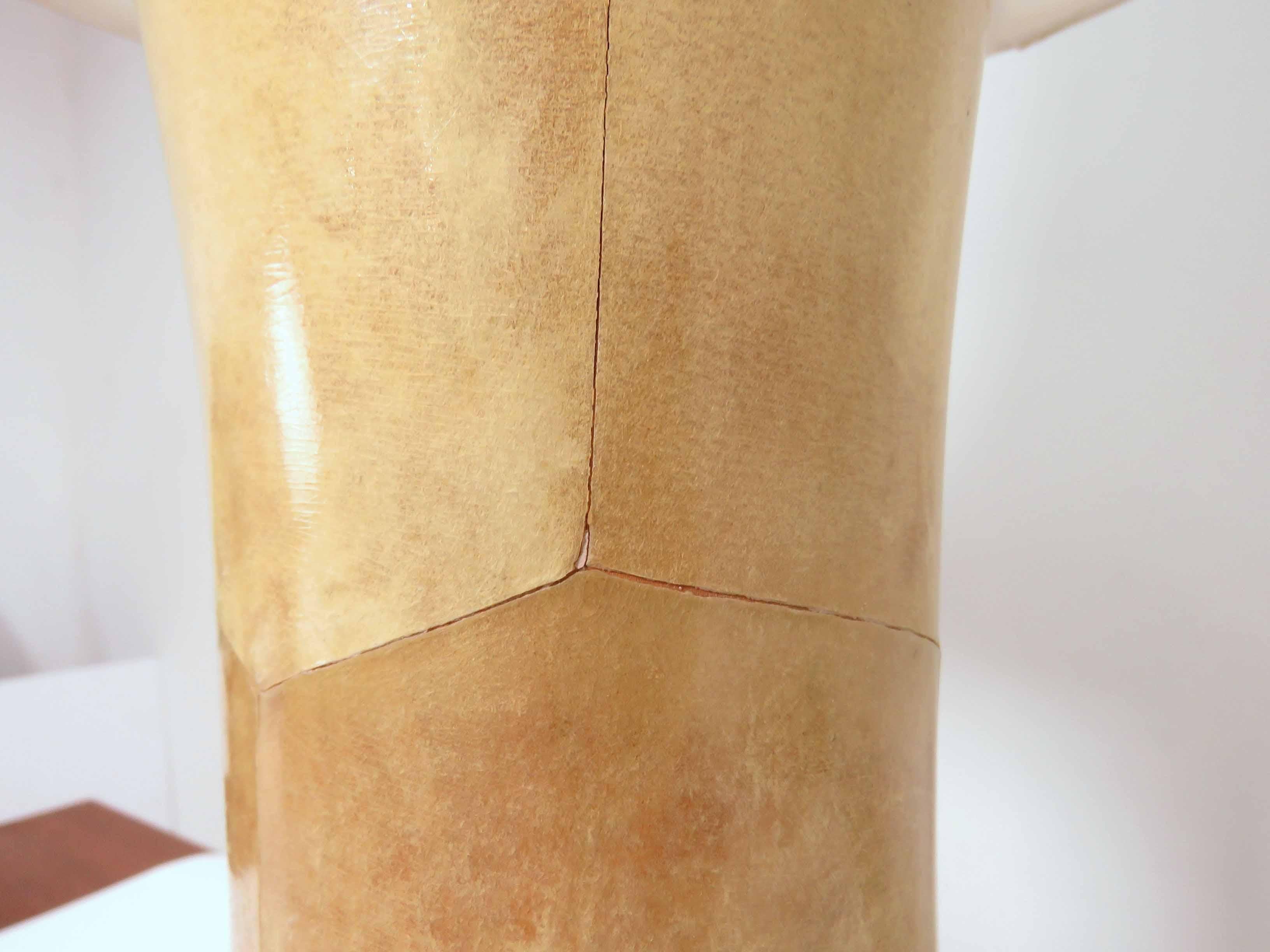 Mid-20th Century Goatskin Parchment Table Lamp Attributed to Aldo Tura