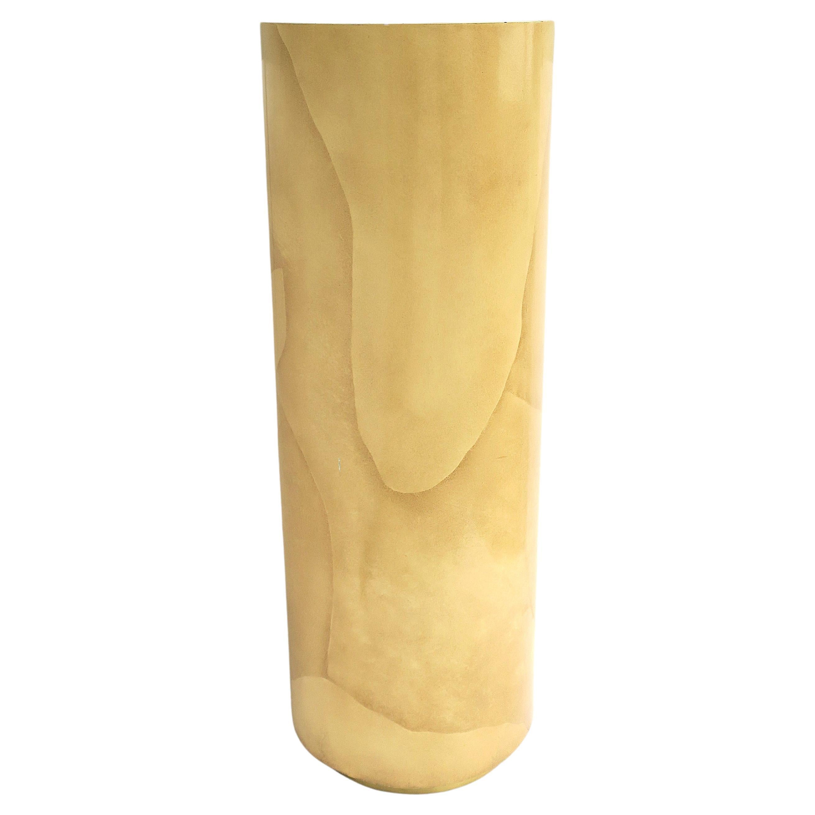 Goatskin Pedestal Column Modern Style, circa 1970s