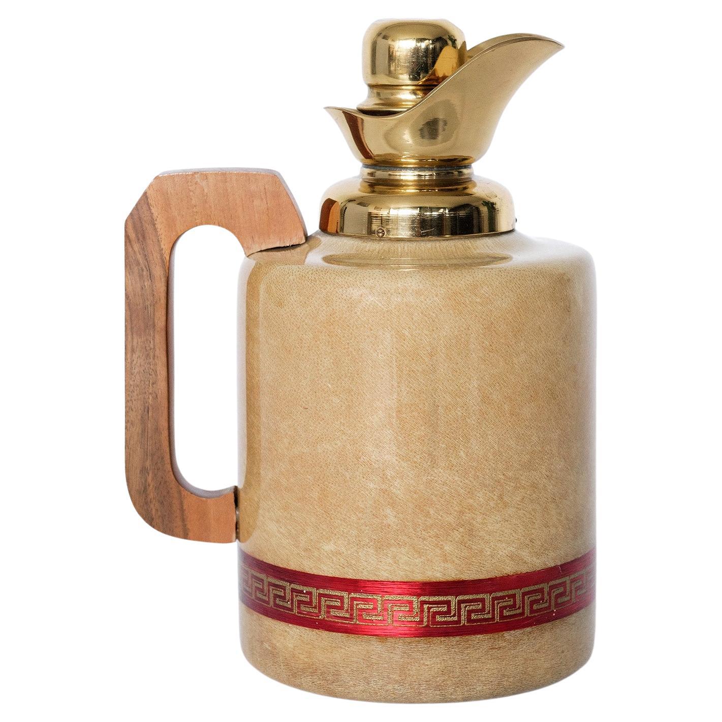 Goatskin Pitcher by Aldo Tura for Macabo, 1950s For Sale