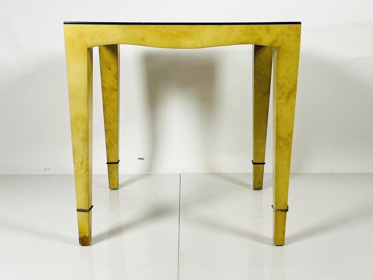 Lacquered Goatsking Dining Table Made in Colombia by Enrique Garcel