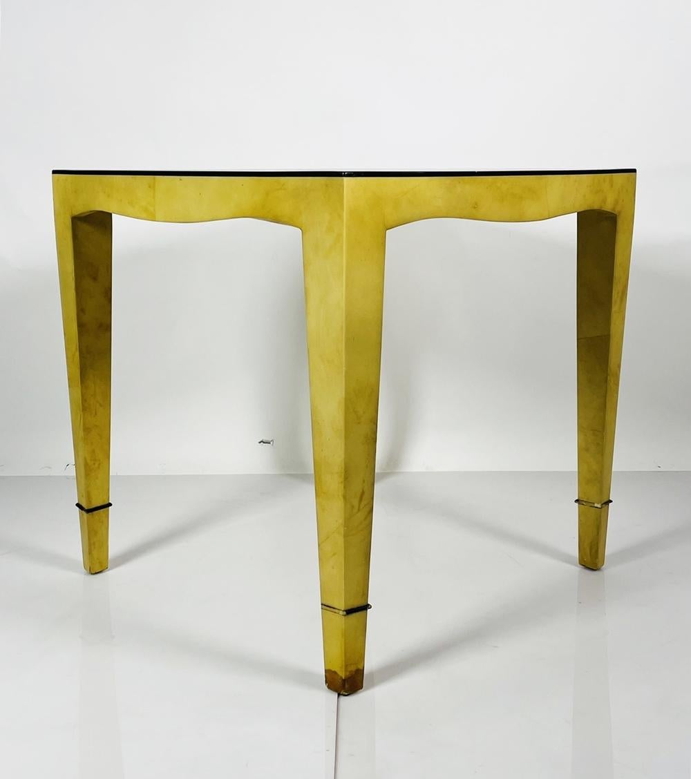 Goatsking Dining Table Made in Colombia by Enrique Garcel In Fair Condition In Los Angeles, CA