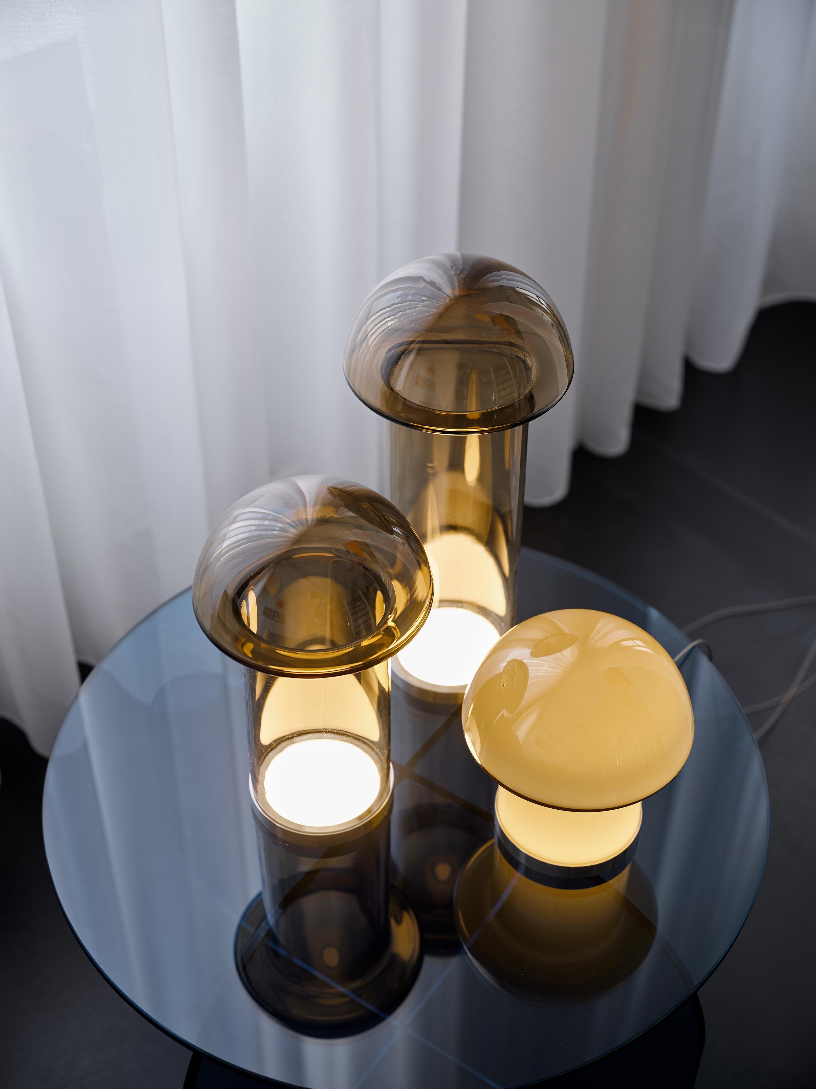 Goba Table Lamp 20 cm Clear Glass Bronze Brass, Sebastian Scherer NEO/CRAFT For Sale 6