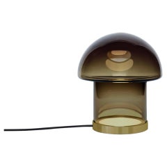 Goba Table Lamp 20 cm Clear Glass Bronze Brass, Sebastian Scherer NEO/CRAFT