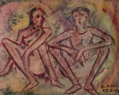 Sin título, Figurativo, Gouache sobre papel de Gobardhan Ash "En Stock"