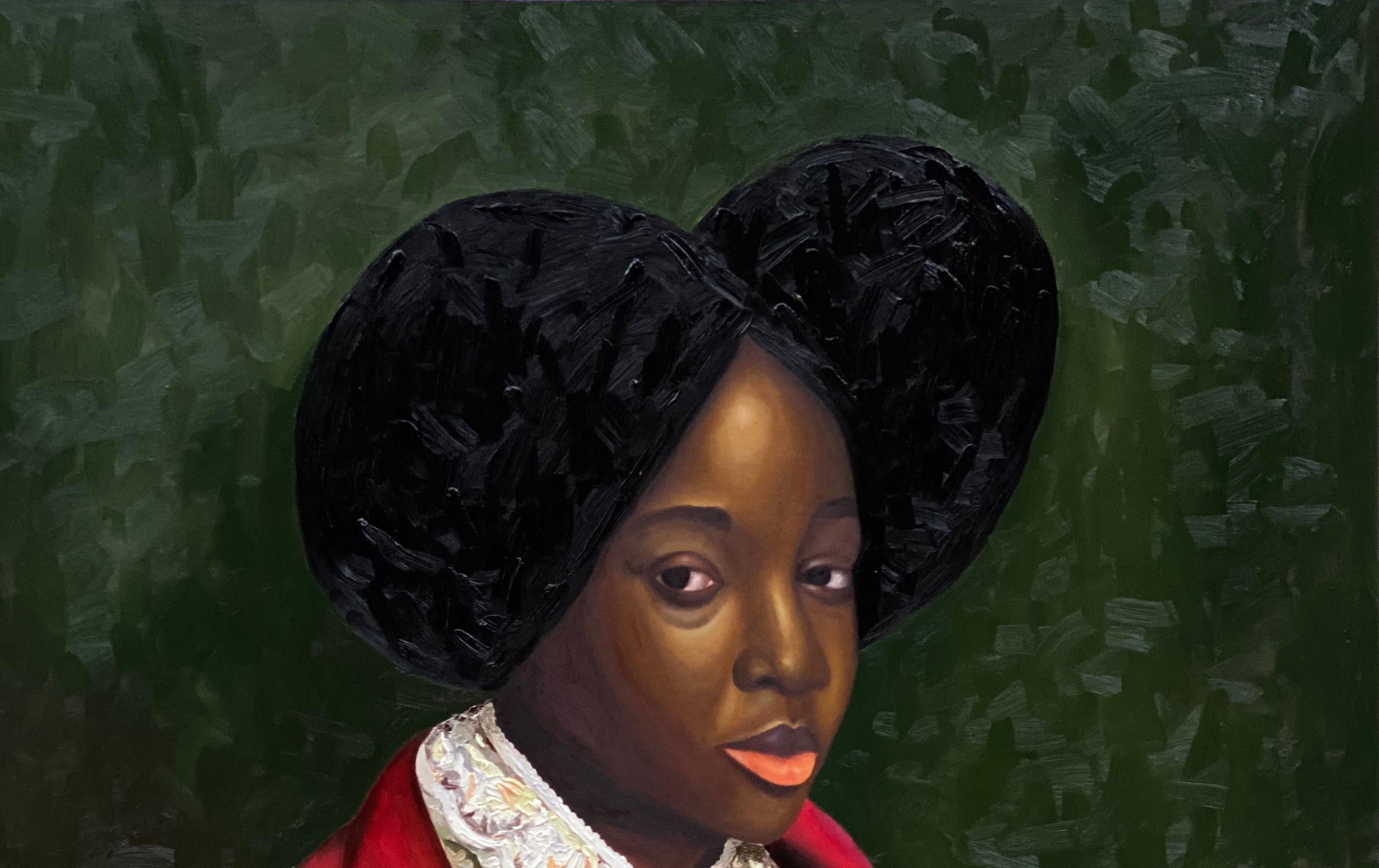 Elegance and Refinement: Portrait of Princess Dorothy -21st Century Contemporary - Painting by Gobe Joseph