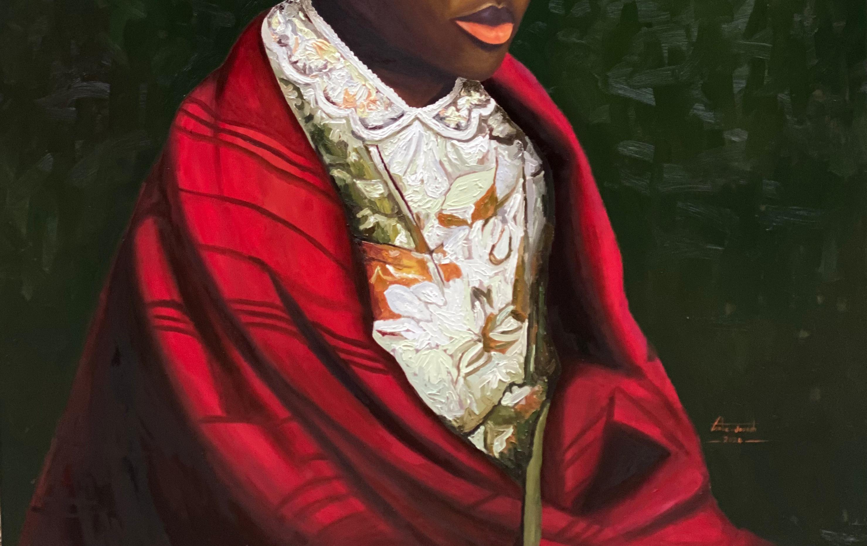Elegance and Refinement: Portrait of Princess Dorothy -21st Century Contemporary - Expressionist Painting by Gobe Joseph