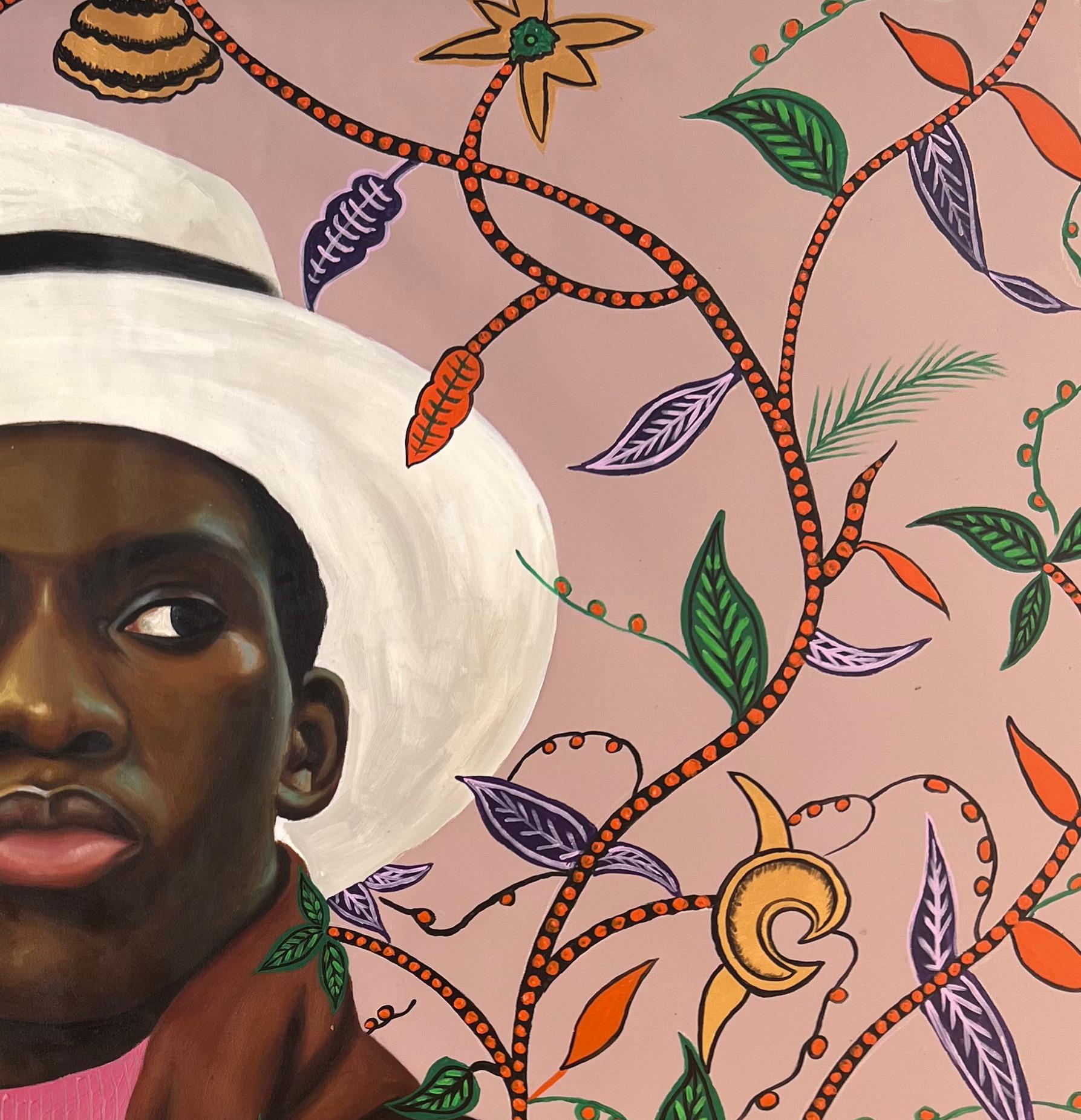 Golden Boy 3 - Painting Contemporaneo di Gobe Joseph
