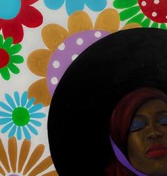 Solitudine - 21° secolo, Contemporaneo, Figurativo, Colorato, Donna con cappello