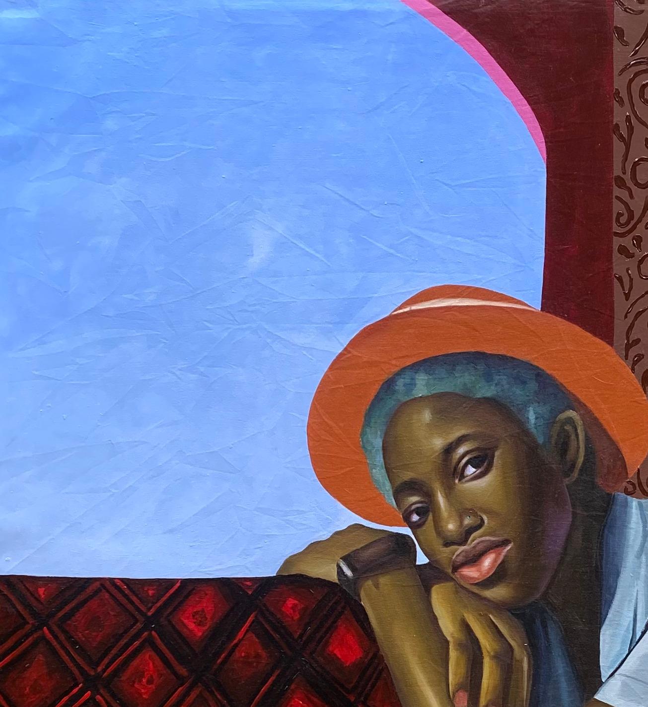 Souvenirs of Resilience -21. Jahrhundert, Zeitgenössisch, Figurativ, Farbig, Frauen – Painting von Gobe Joseph