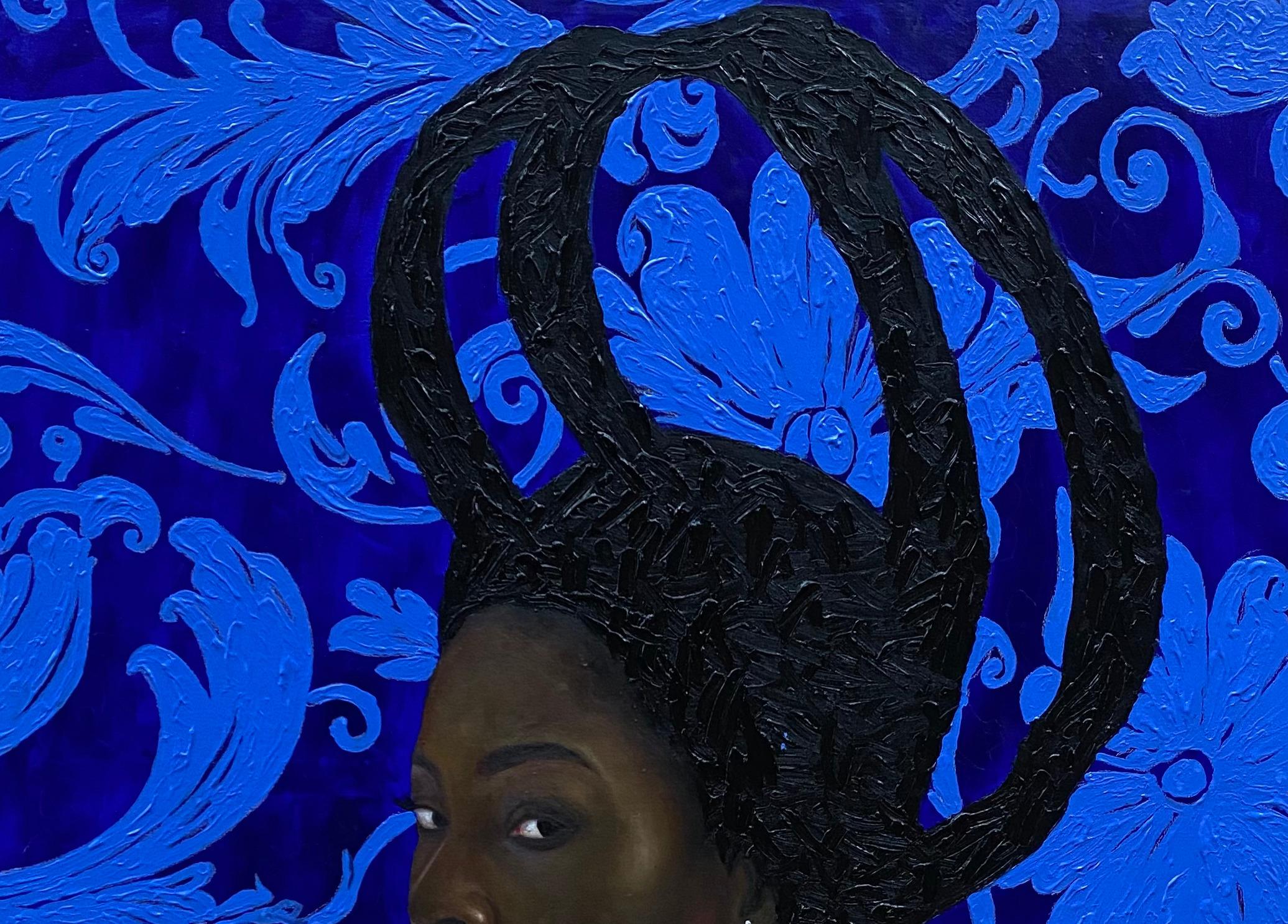 Fuerte y Audaz 3 - Siglo XXI, Contemporáneo, Figurativo, Mujer, Moda, Pelo - Painting de Gobe Joseph