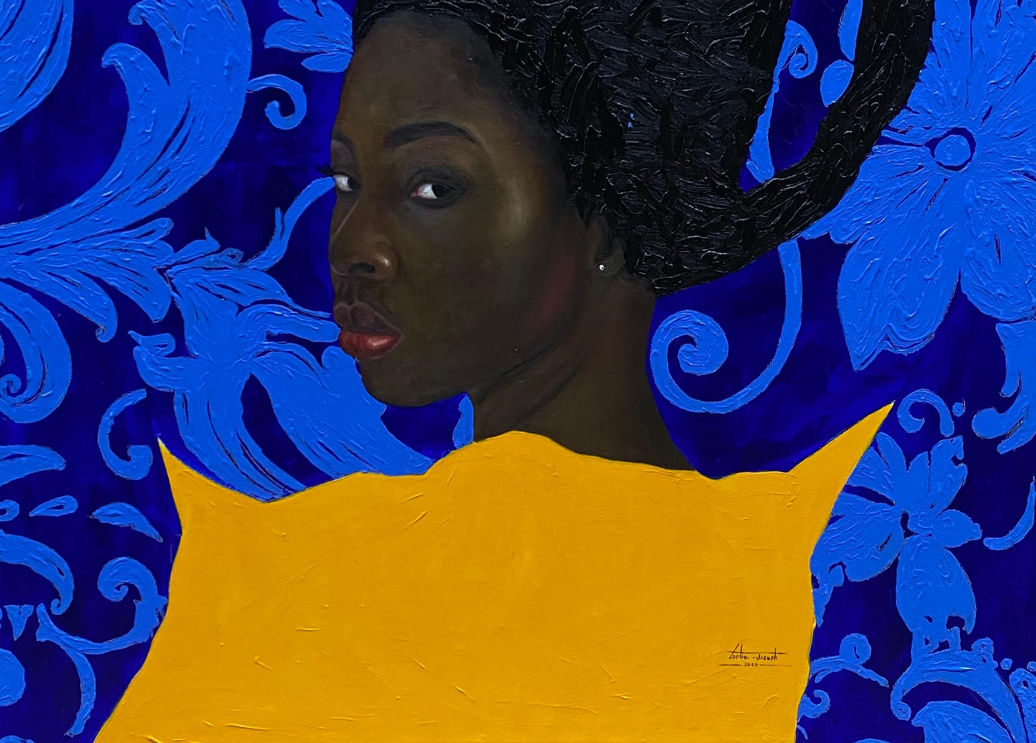 Fuerte y Audaz 3 - Siglo XXI, Contemporáneo, Figurativo, Mujer, Moda, Pelo - Painting Expresionista de Gobe Joseph