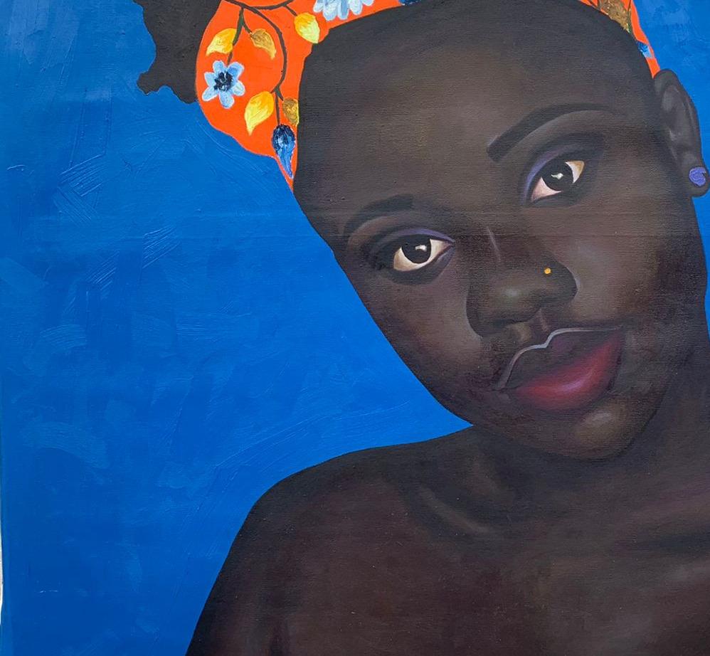 Lo sguardo - Painting Contemporaneo di Gobe Joseph