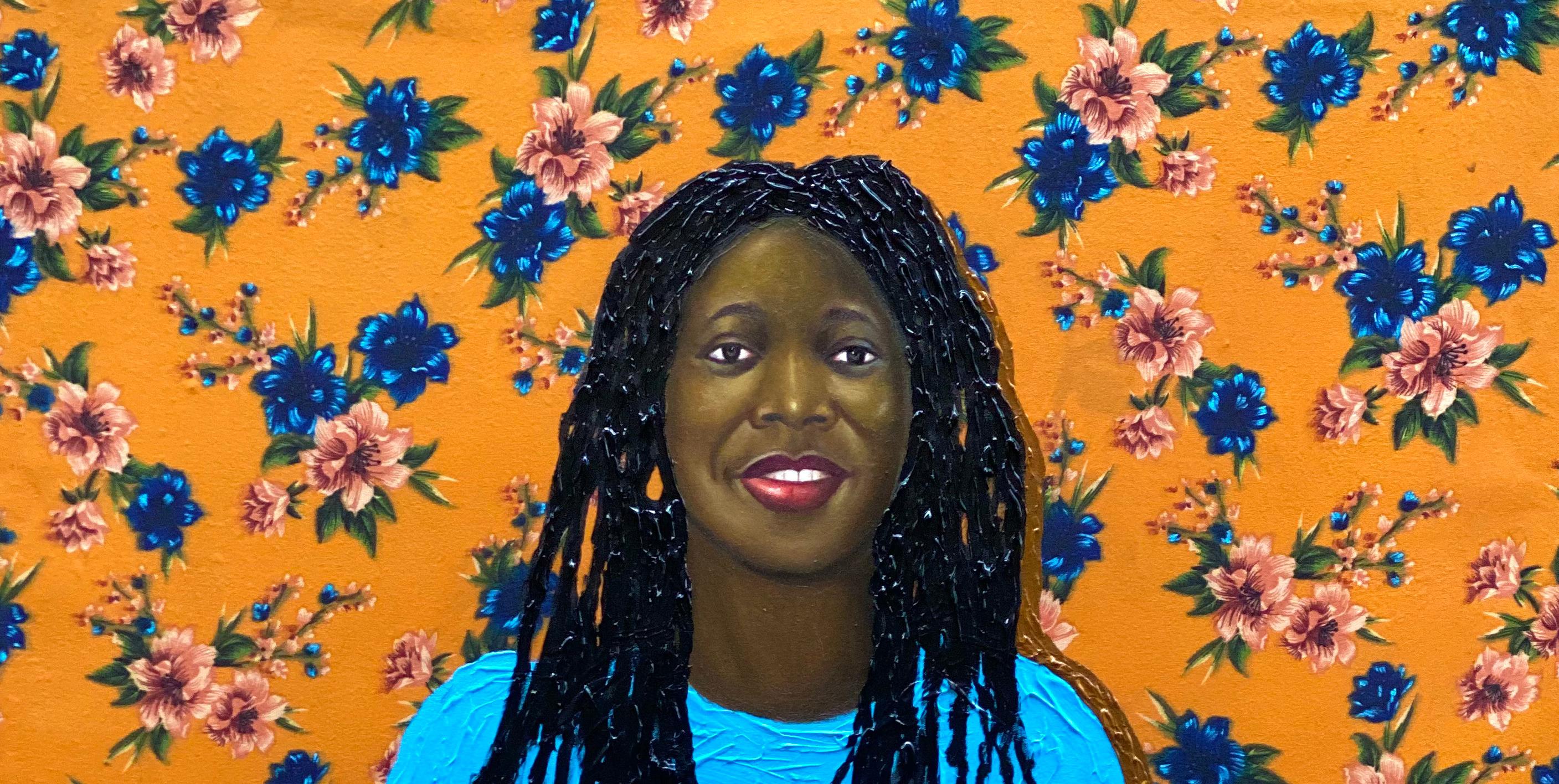 We All Have A Reason To Smile 2 - 21st Century Contemporary, Figurative, Fashion - Painting by Gobe Joseph