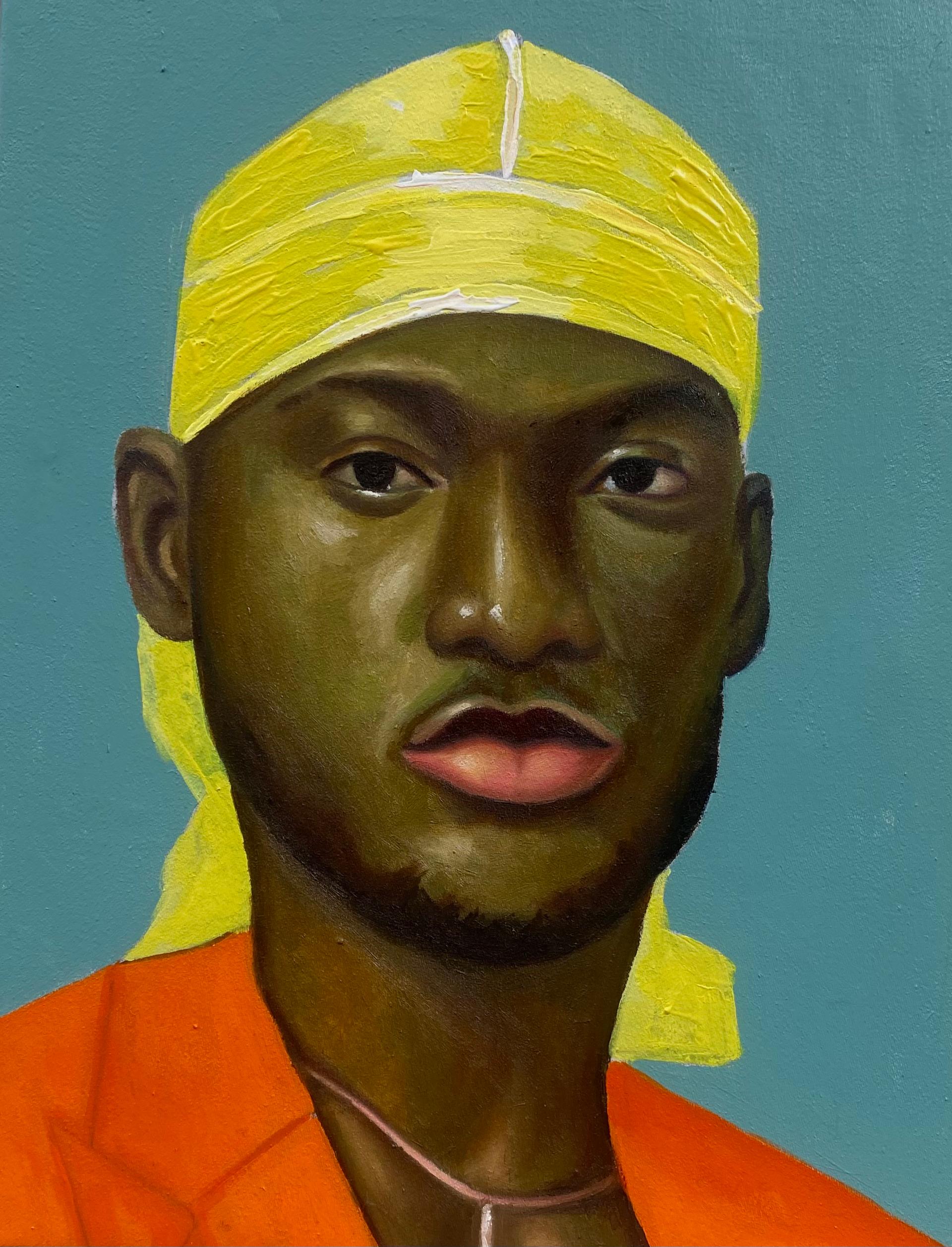 Yellow Durag - 21st Century Contemporary, Figurative Portrait, Fashion