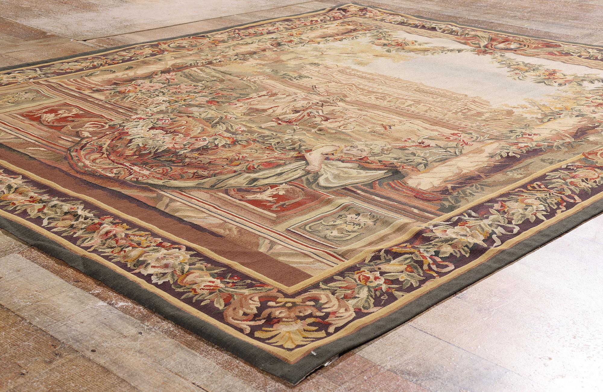 Arazzo Chateau Neuf Saint-Germain ispirato ai Gobelins con stile Saint Louis XIV in vendita 2
