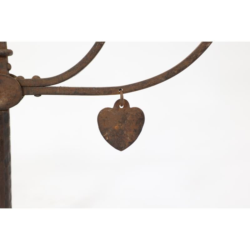 Goberg Germany Hugo Berger. Arts & Crafts five branch handmade iron candelabra. For Sale 10