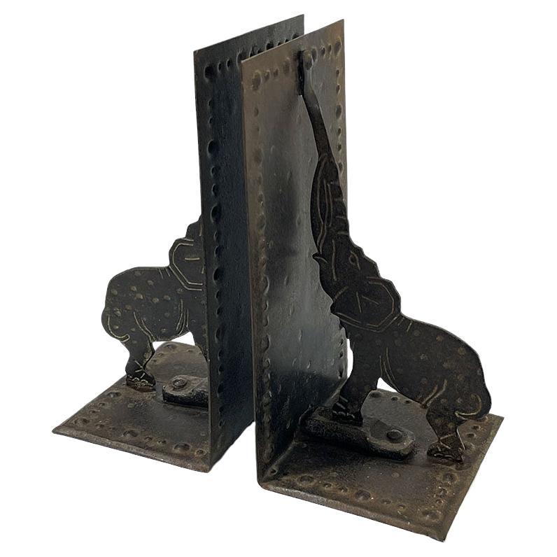 Goberg , Hugo Berger Wrought Iron Bookends, Germany, circa 1910 For Sale