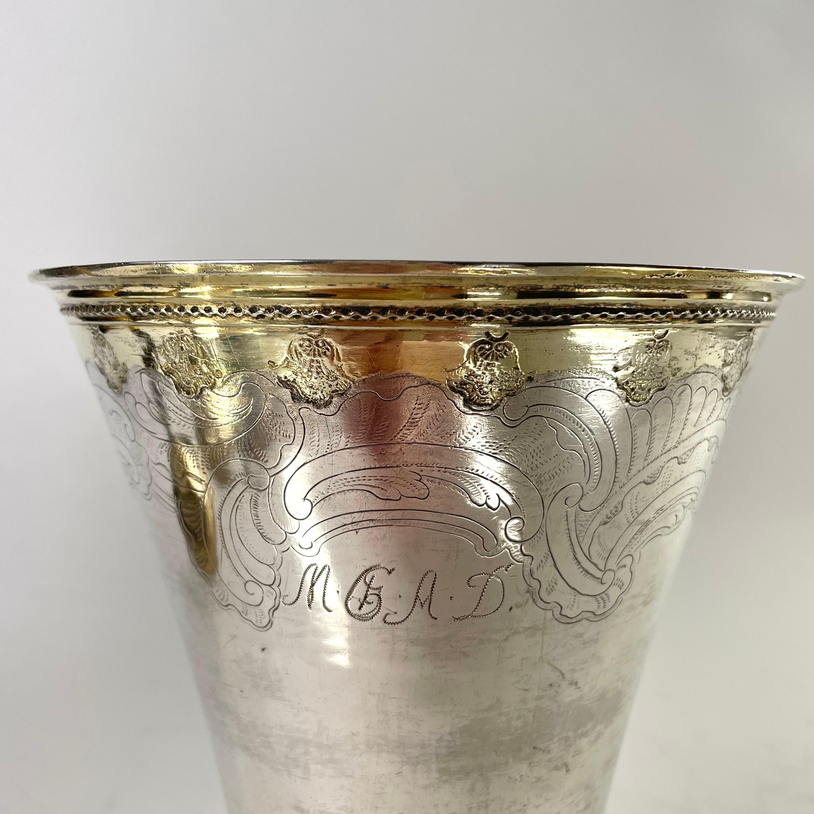 Goblet in Silver, partly gilded. Rococo by S. Westerstråhle the elder from 1765 2