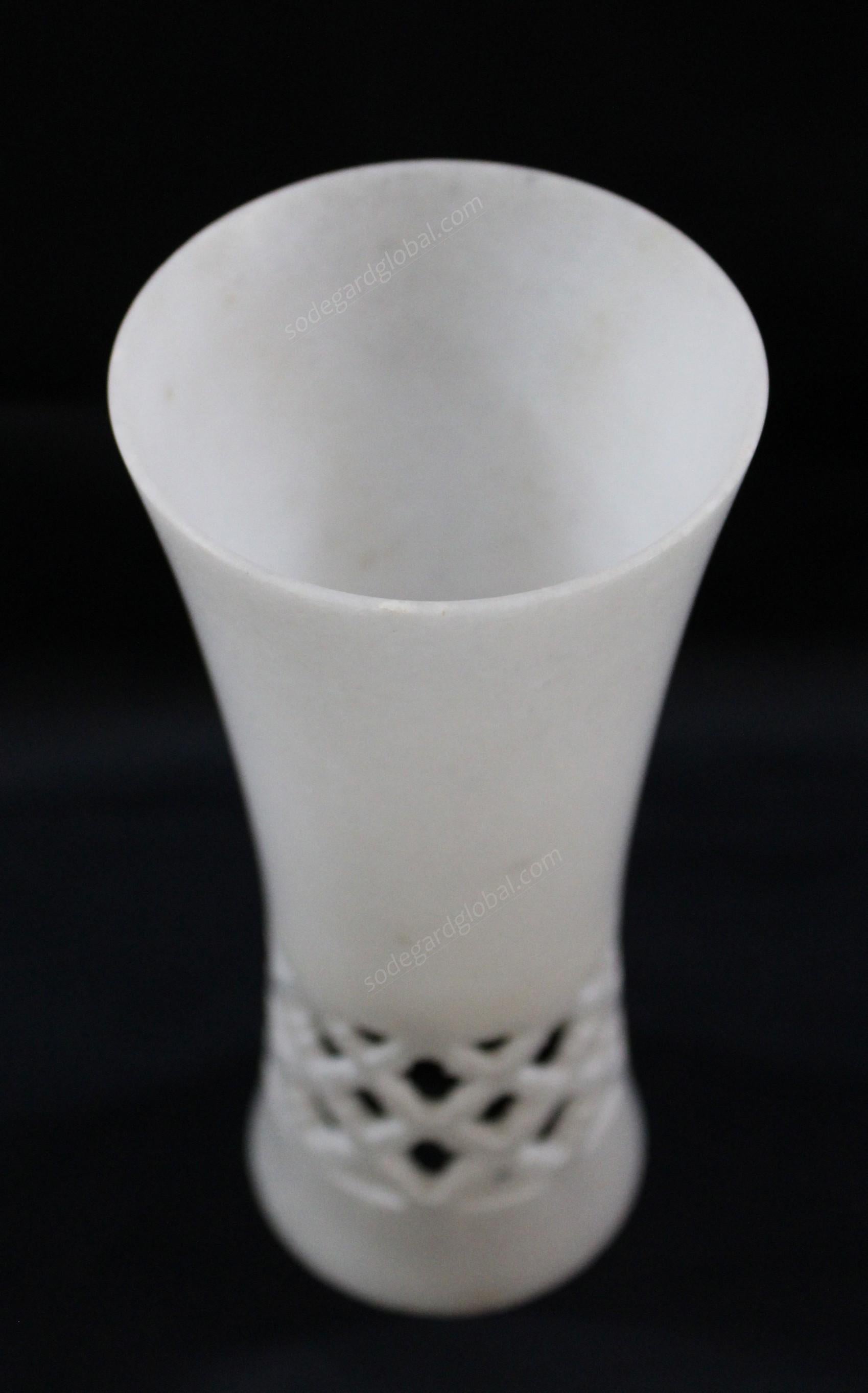 Other Goblet in White Marble Handctafted in India by Stephanie Odegard For Sale