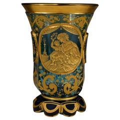 Goblet with a Gilded Engraving of Saint Mary with Jesus 19th Century