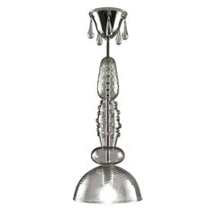 Lámpara de suspensión artística soplada a mano en cristal de Murano gris by Multiforme