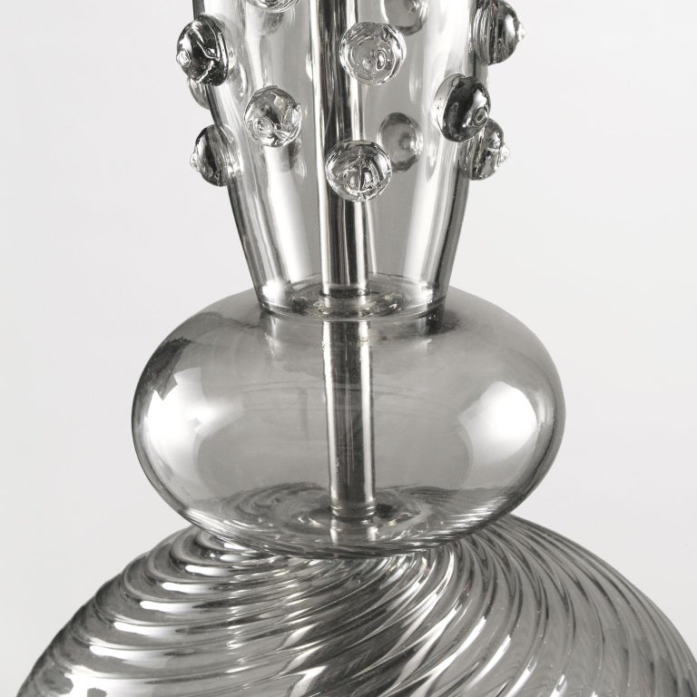 Pied de lampe en verre artisanal de Murano