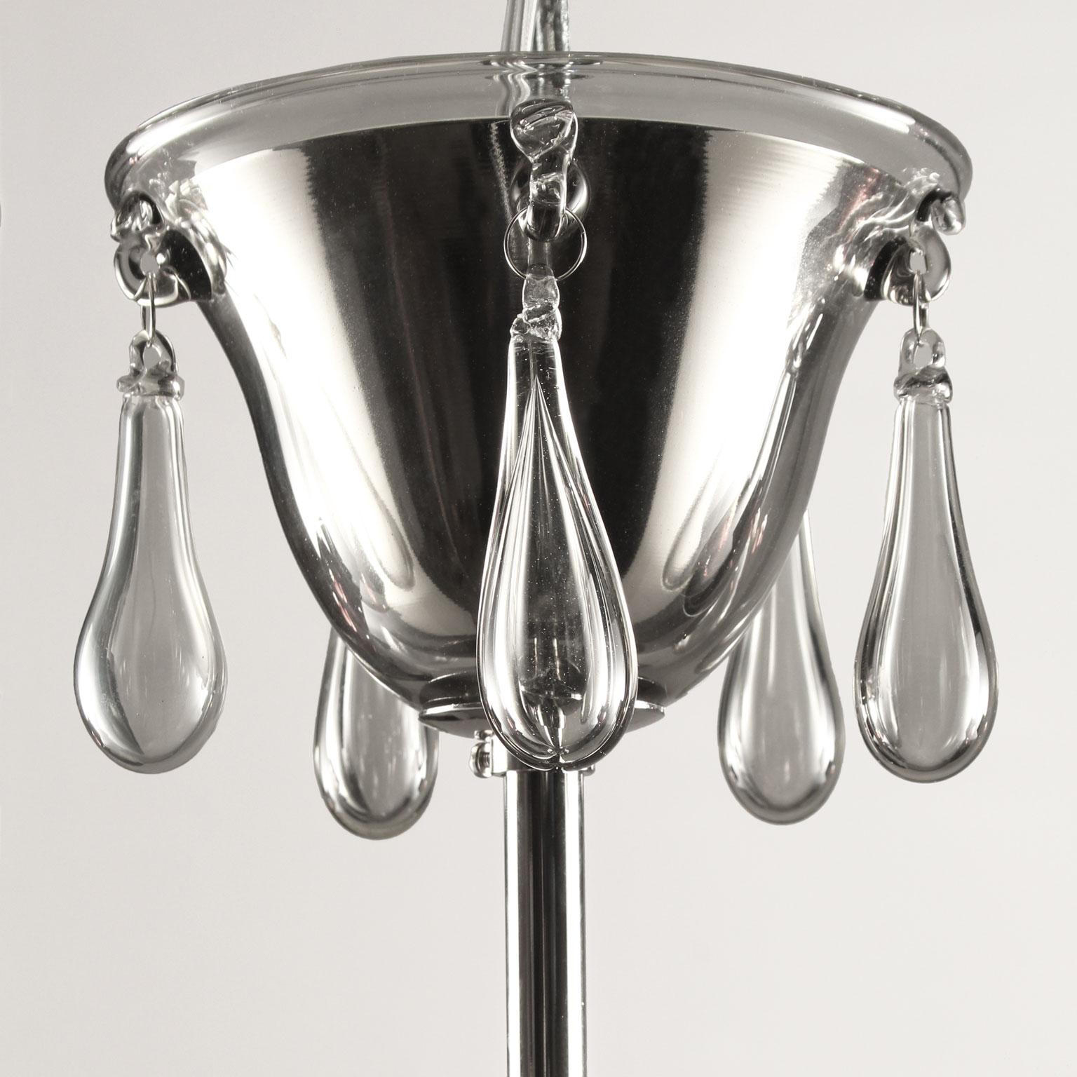Lampada a sospensione artistica soffiata a mano in vetro di Murano grigio da Multiforme In condizioni Nuovo in vendita a Trebaseleghe, IT