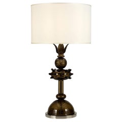Artistic Table Lamp Moca Murano Glass Rostrato, Balloton, Rigadin by Multiforme