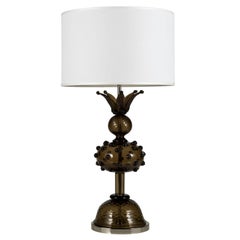 Artistic Table Lamp Moca Murano Glass Rostrato, Balloton, Rigadin by Multiforme