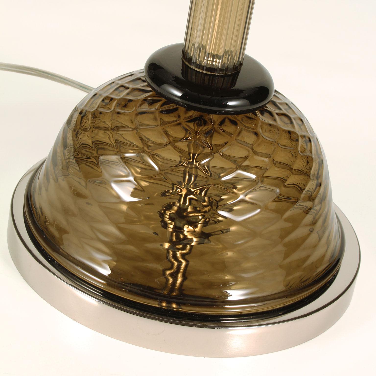 Other Artistic Table Lamp Moca Murano Glass Rostrato, Balloton, Rigadin by Multiforme For Sale