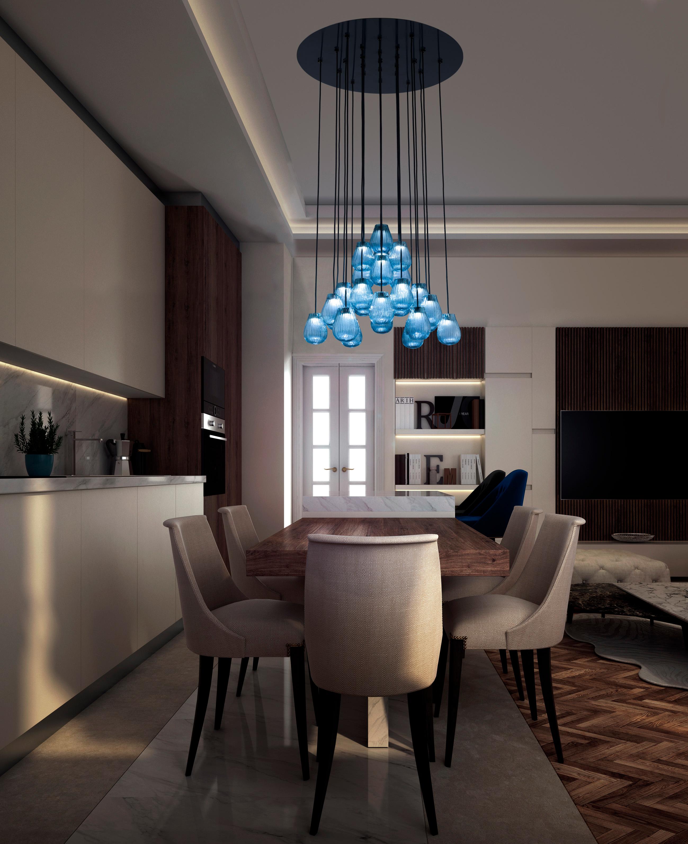 Postmoderno Lampada a sospensione Gocce 60 di Euroluce Lampadari in vendita