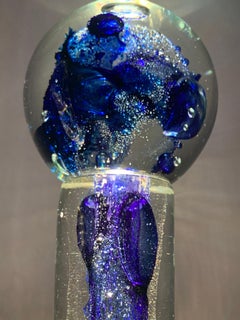 Gocce di Luce Model Sculpture Lamp by Alfredo Barbini, Murano Glass, Italy