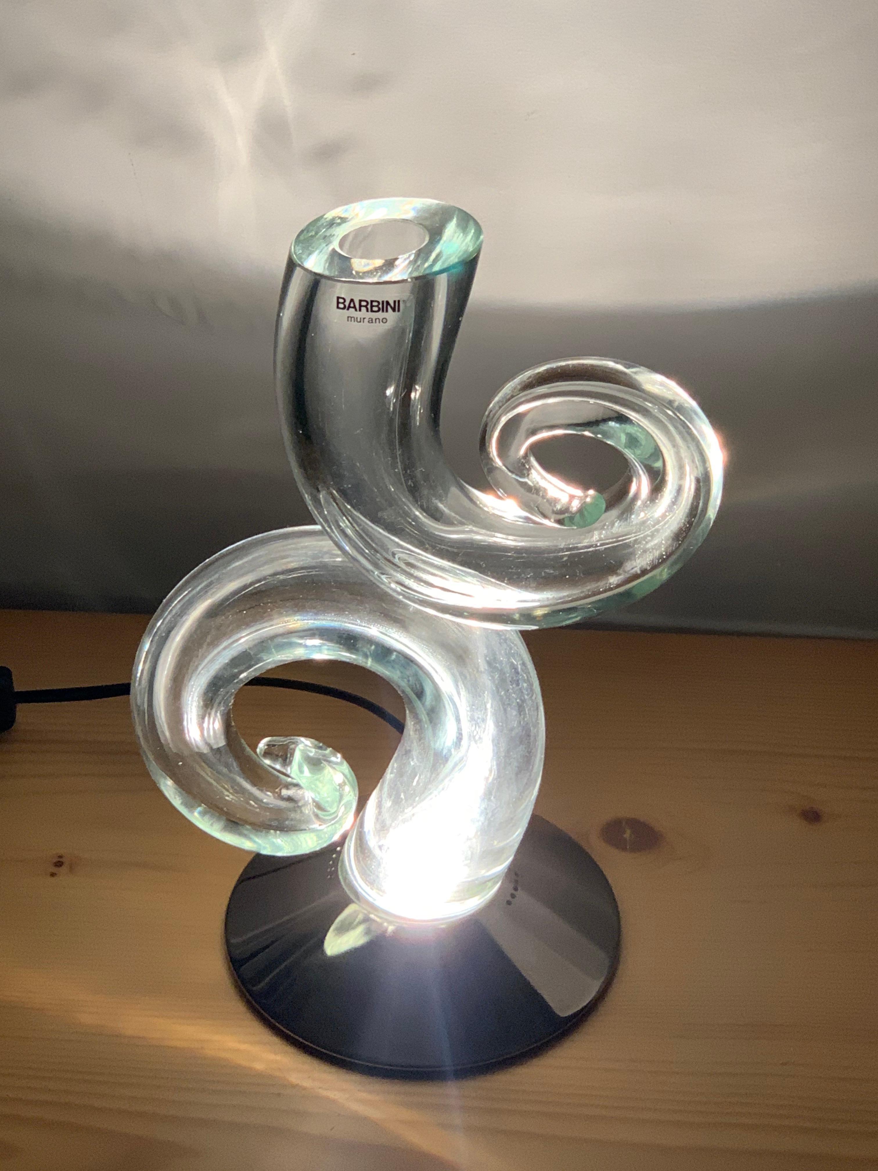 Gocce di Luce Model Sculpture Lamp by Alfredo Barbini, Murano Glass, Italy For Sale 1