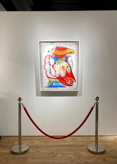 Gocha Nino Jokhadze, Original acrylic on canvas painting. "l'acrobate du cirque"