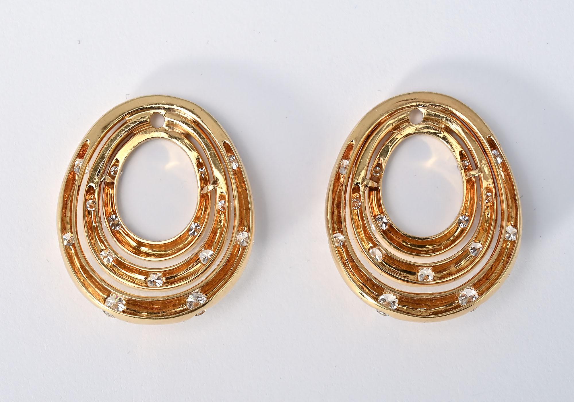 God and Diamond Mix and Match Hoop Earrings For Sale 1