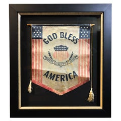 "God Bless America" WWI Printed Banner