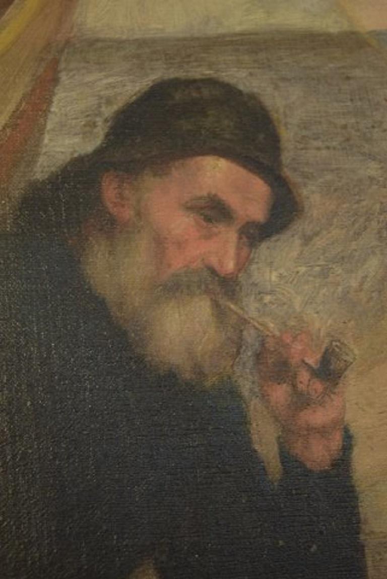 fisherman portrait painting